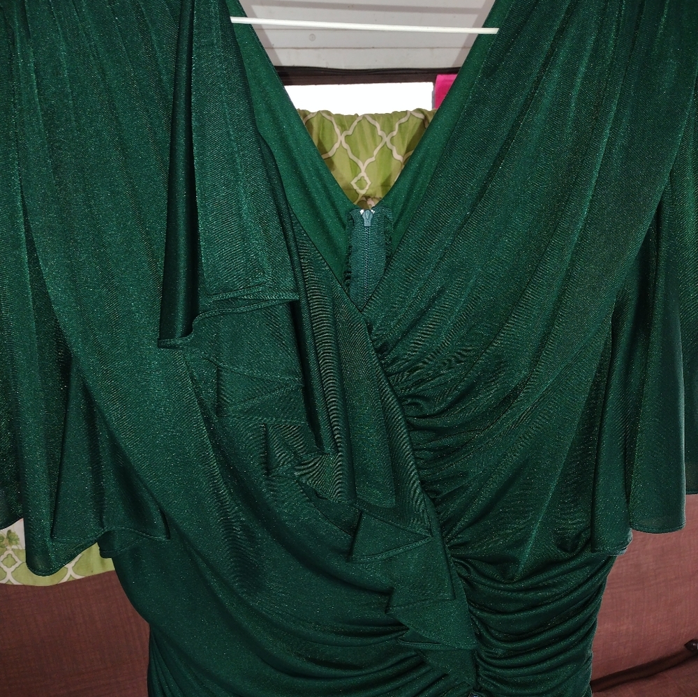 Beautiful green form fitting green dress